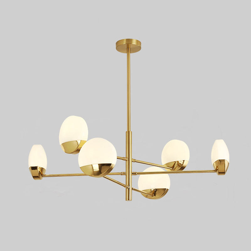 Eisendecke Anhänger Licht postmoderner Kronleuchterbeleuchtung in Gold