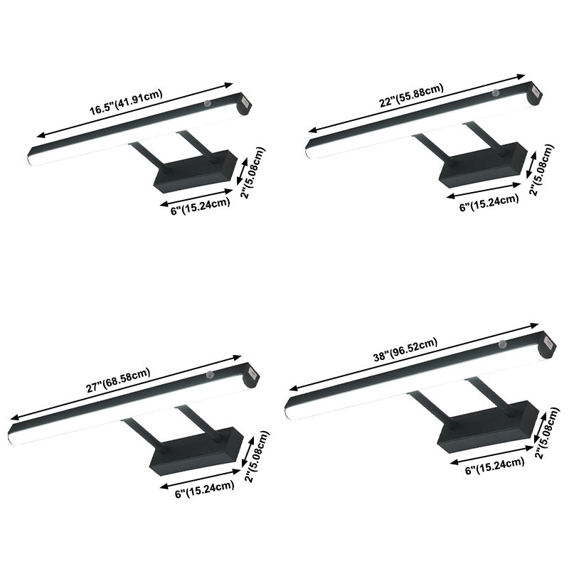 Modern Style LED Smart Mirror Lamp Fixture Adjustable Mirror Light Fixture for Bathroom Washroom
