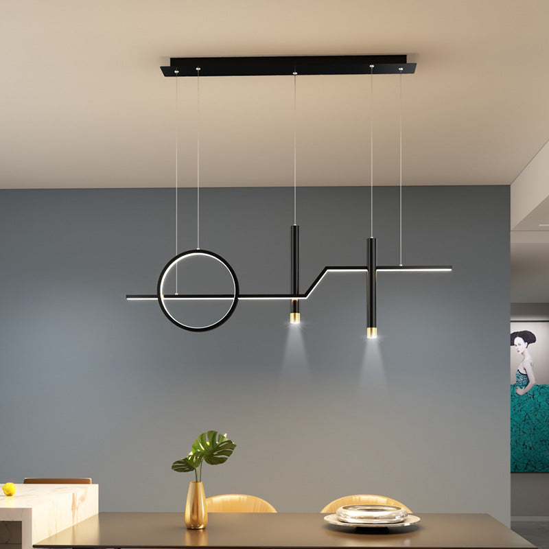 Linear Isola Lighting Acrilic Contemporary Simplicity Fishings a sospensione per il ristorante