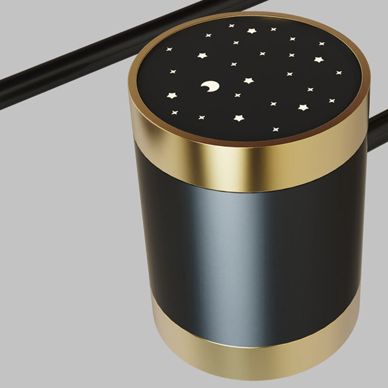 Modern Style Linear Shaped Island Pendant Metal 5 Lights Island Light for Restaurant