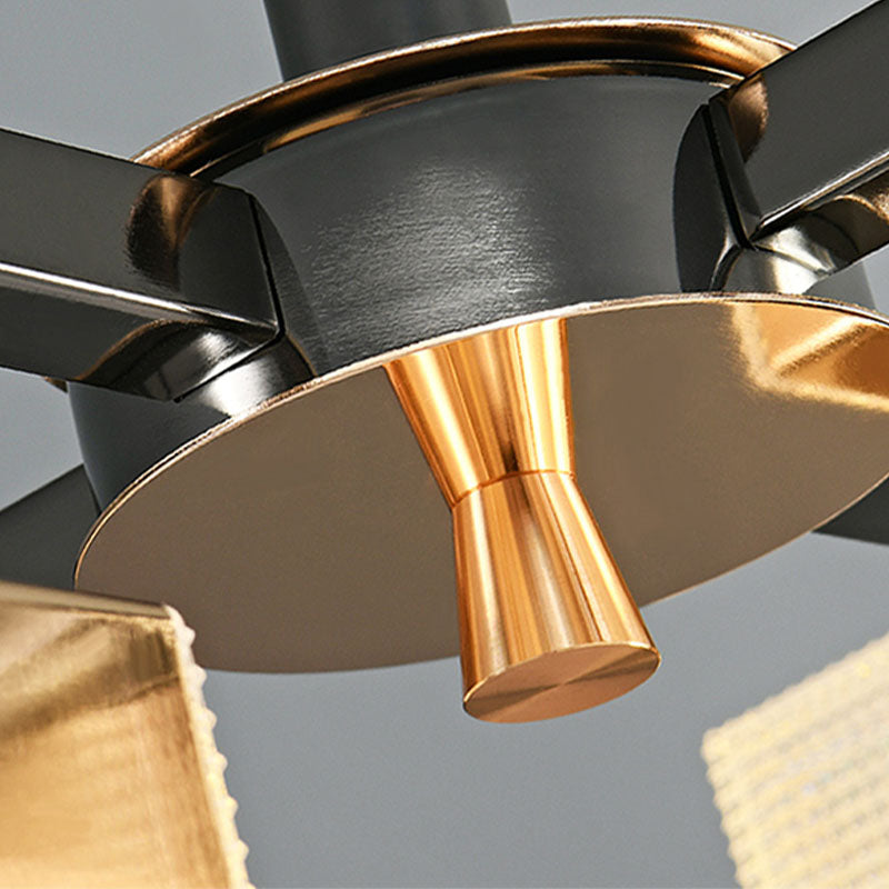 Postmoderne Metallkronleuchter leichte quadratische Form Anhänger Beleuchtung für Wohnzimmer