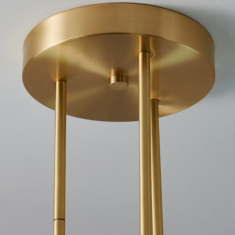 Stile moderno Opal Glass Orb Orbomone a sospensione in oro chiaro soggiorno lampadario