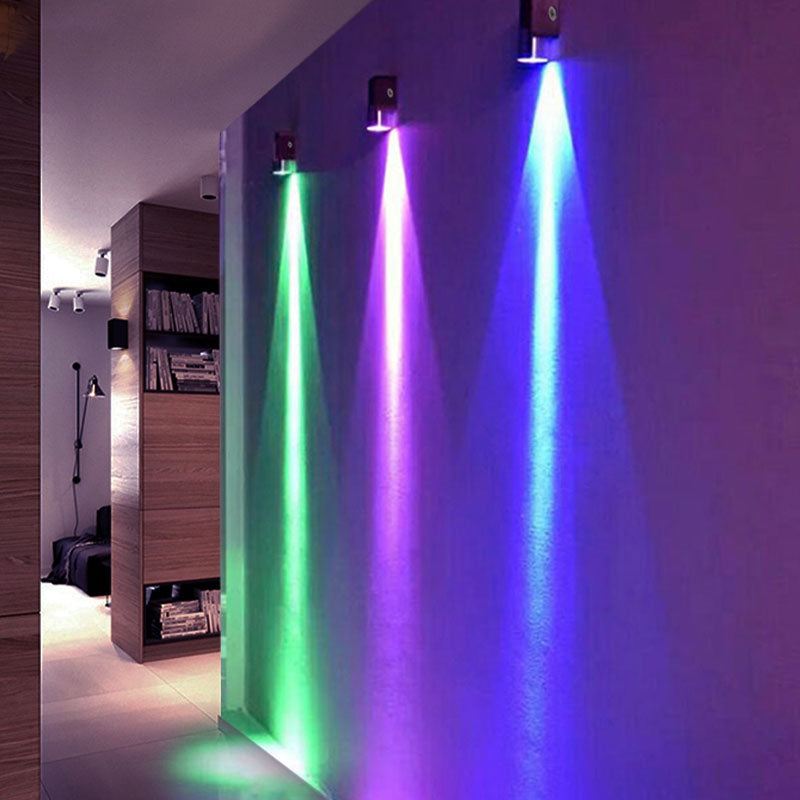 Geometric Wall Mount Light Fixture Modern RGB Wall Mounted Lamp with Aluminum Shade