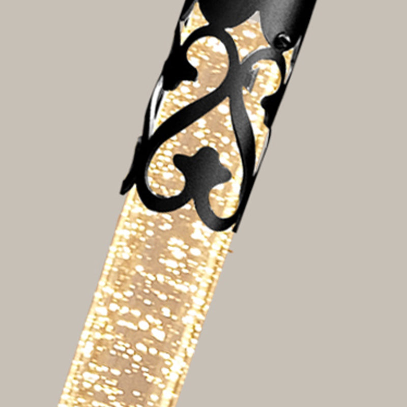 Metall hängende Licht mit klarer Kristallfarbton -Einfachheit Anhänger Beleuchtung für Schlafzimmer