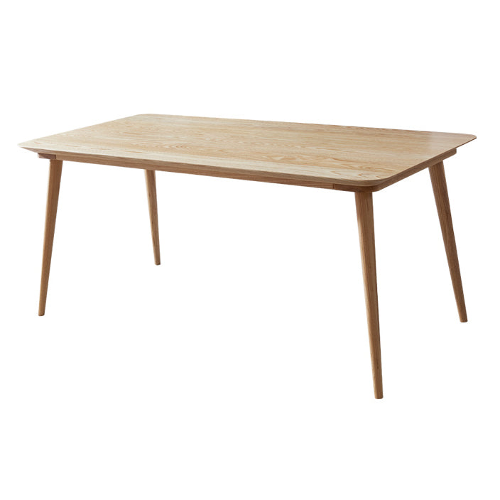 Ash houten rechthoekige tafel moderne eettafel met 4 poten voor restaurant, in de natuur