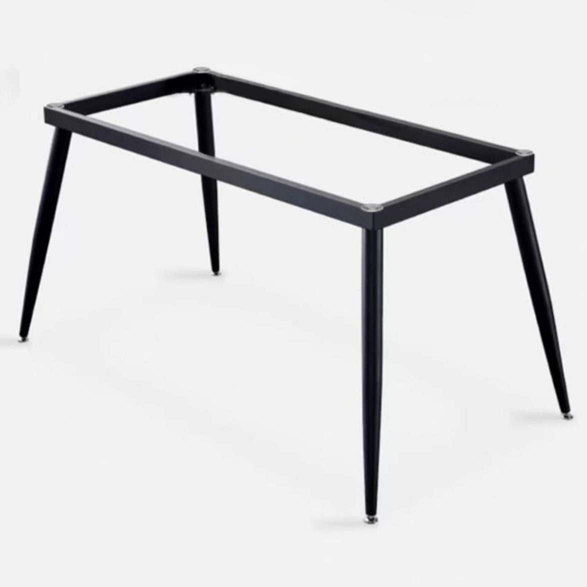 Rectangular Modern Style Sintered Stone Dining Table Dining Furniture with 4 Legs Metallic Base