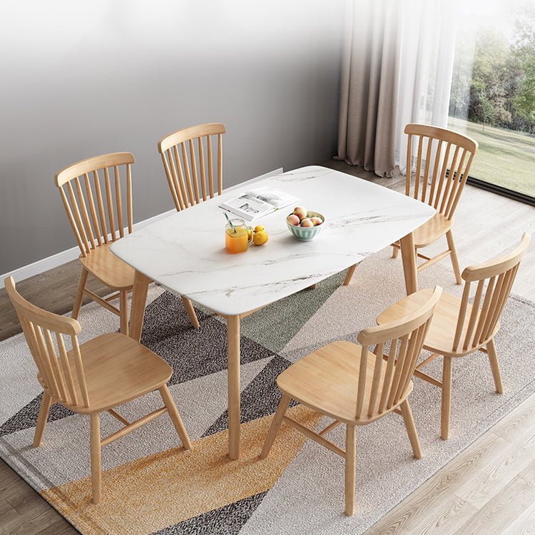 Steen eetkamer verzameling eigentijdse rechthoek eettafel voor keukenhuis