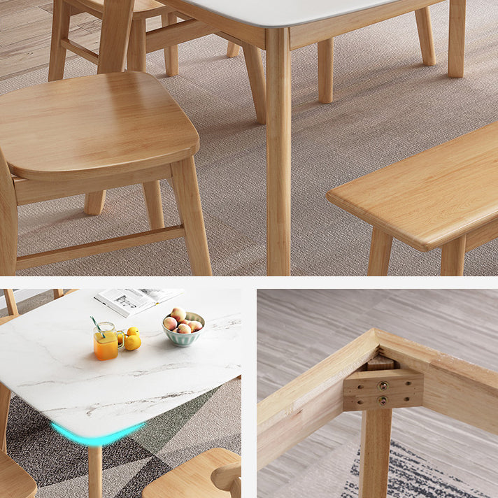 Steen eetkamer verzameling eigentijdse rechthoek eettafel voor keukenhuis