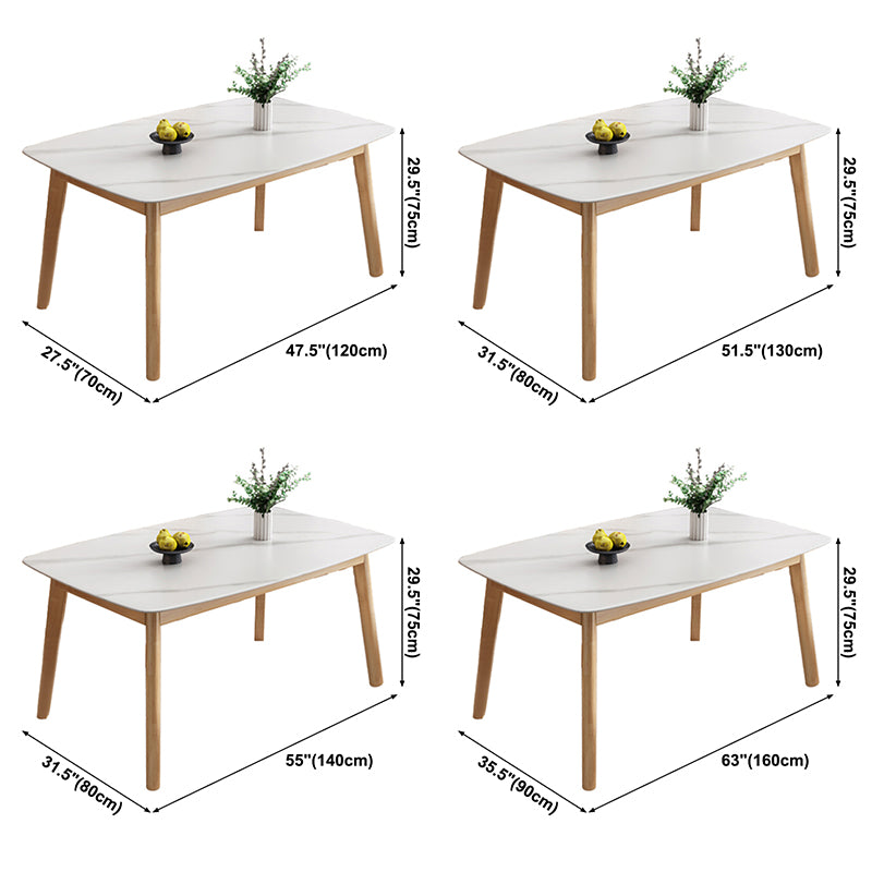 Steen eetkamer verzameling eigentijdse rechthoek eettafel voor keukenhuis