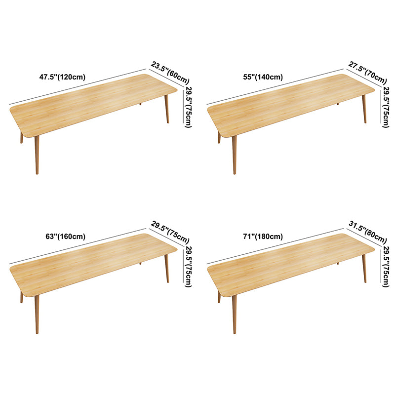Forma rettangolare tavolo da pranzo moderno tavolo fisso in legno con legno massiccio