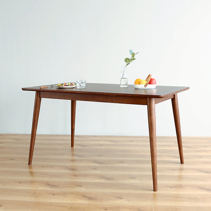 Rectangle Wooden Dining Table Modern Balata Wood Table with 4 Legs for Restaurant