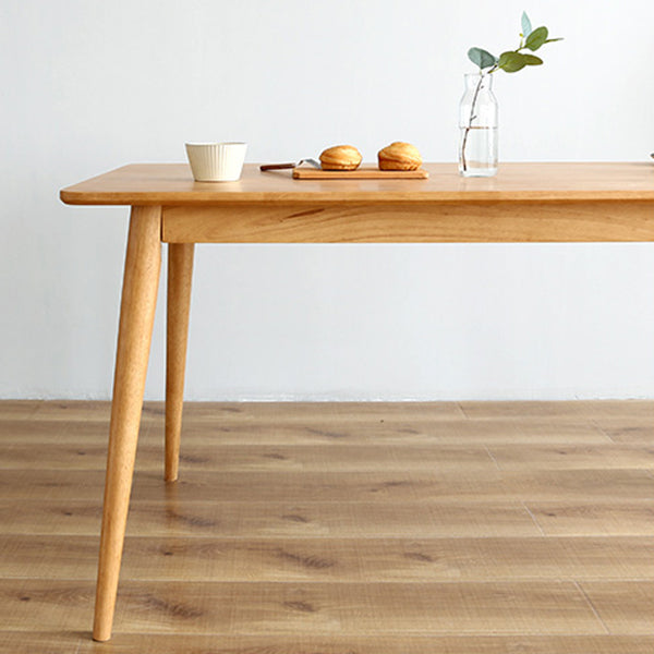 Rectangle Wooden Dining Table Modern Balata Wood Table with 4 Legs for Restaurant