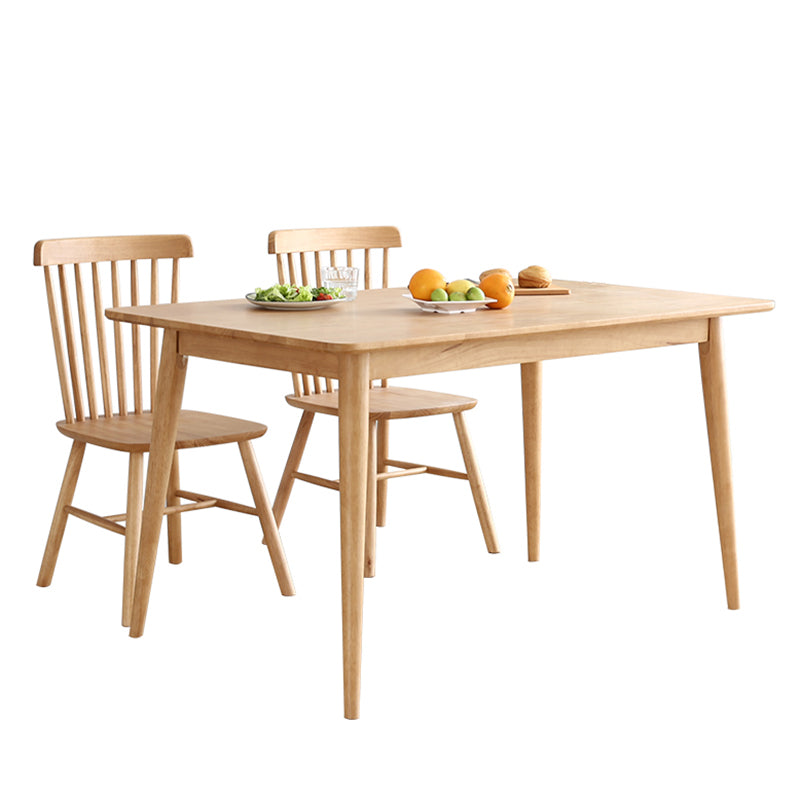 Rectangle Wooden Dining Table Modern Balata Wood Table with 4 Legs for Restaurant