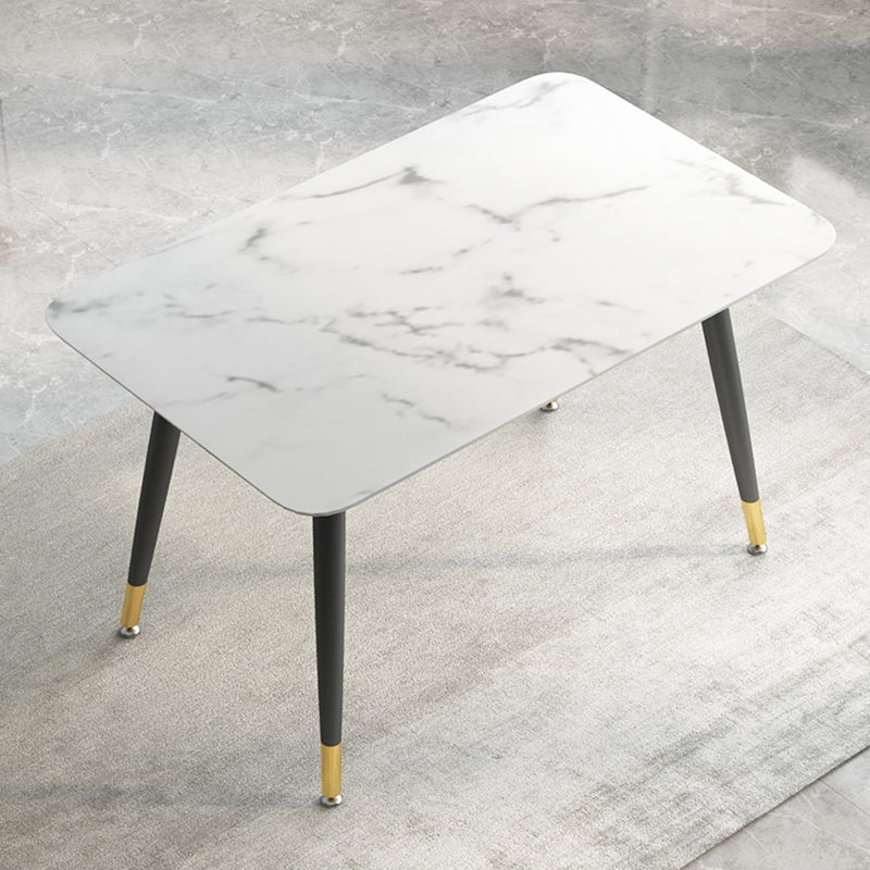 Tavolo da pranzo standard di forma standard minimalista tavolo da pranzo in pietra sinterizzata per cucina