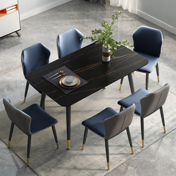 Tavolo da pranzo standard di forma standard minimalista tavolo da pranzo in pietra sinterizzata per cucina