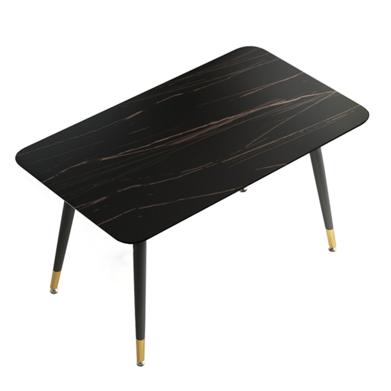 Tavolo da pranzo standard di forma standard minimalista tavolo da pranzo in pietra sinterizzata per cucina