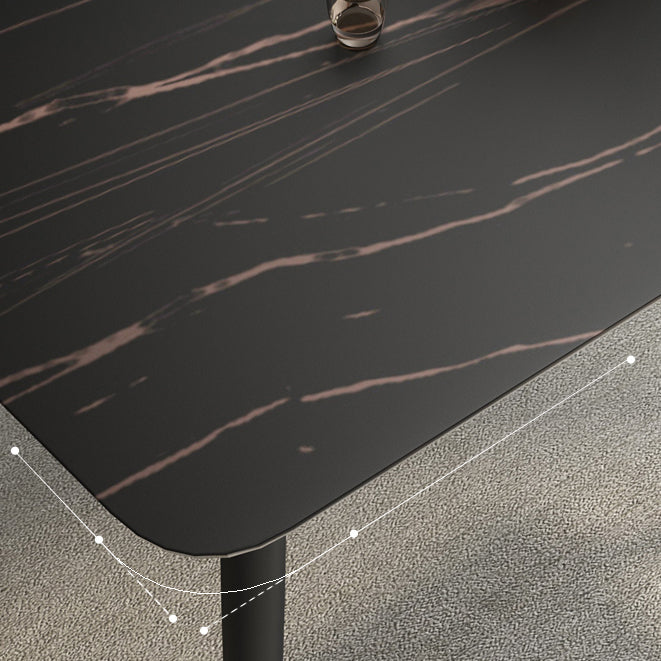 Tavolo da pranzo standard di forma standard minimalista tavolo da pranzo in pietra sinterizzata per cucina