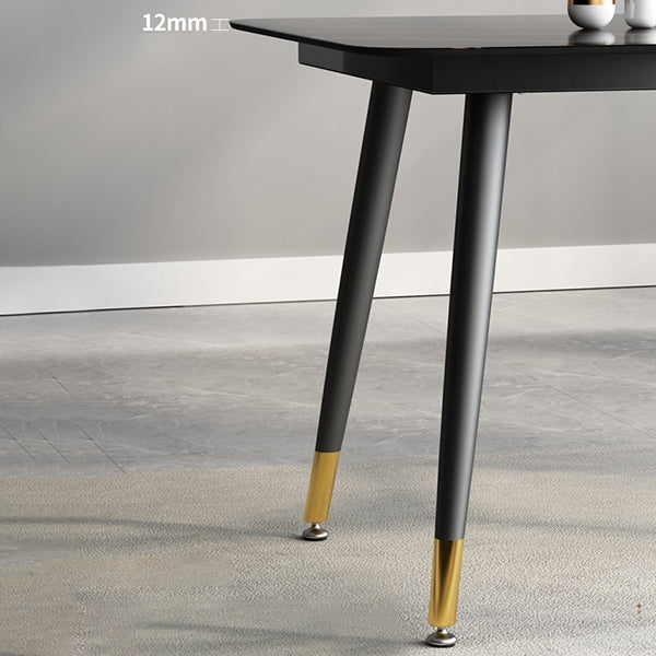 Tavolo da pranzo standard di forma standard minimalista tavolo da pranzo in pietra sinterizzata per cucina