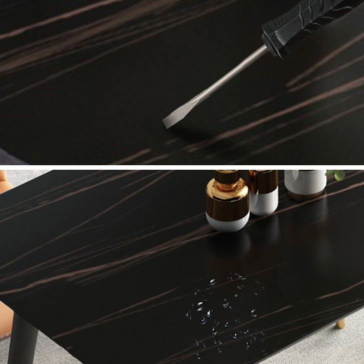 Tavolo da pranzo standard di forma standard minimalista tavolo da pranzo in pietra sinterizzata per cucina