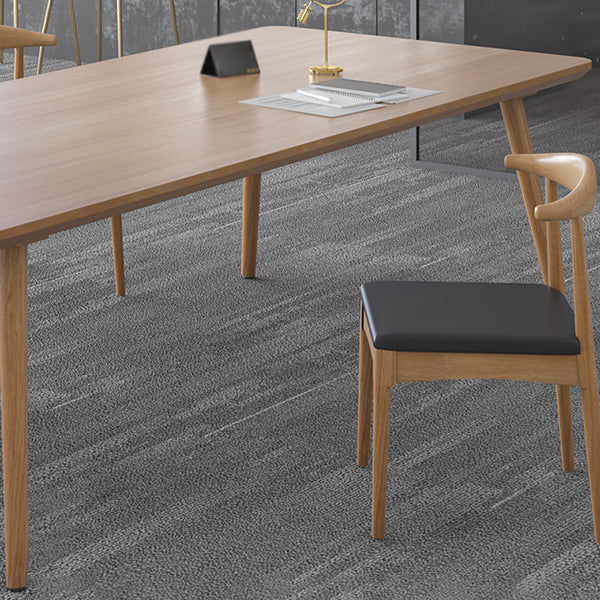 Contemporary Kitchen Khaki Dining Table Solid Wood Rectangle Dining Table with 4 Legs Base