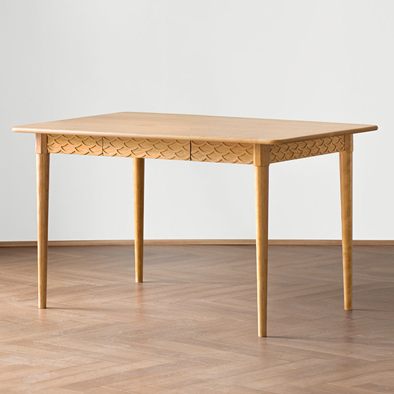 Simplicity Rectangle 4-foot Home Furniture Solid Wood Dining Table with Drawer
