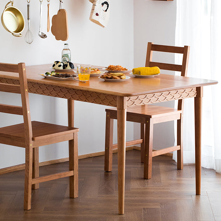 Simplicity Rectangle 4-foot Home Furniture Solid Wood Dining Table with Drawer