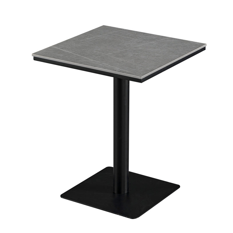 Industrial Dining Room Table Sintered Stone Table with Black Base for Home Kitchen Dinner