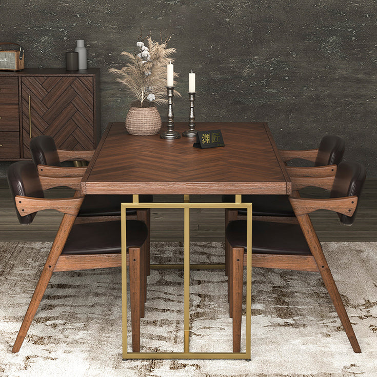 Traditioneller luxuriöser Rechteck Esstisch Massiv Holz Tisch für Esszimmer