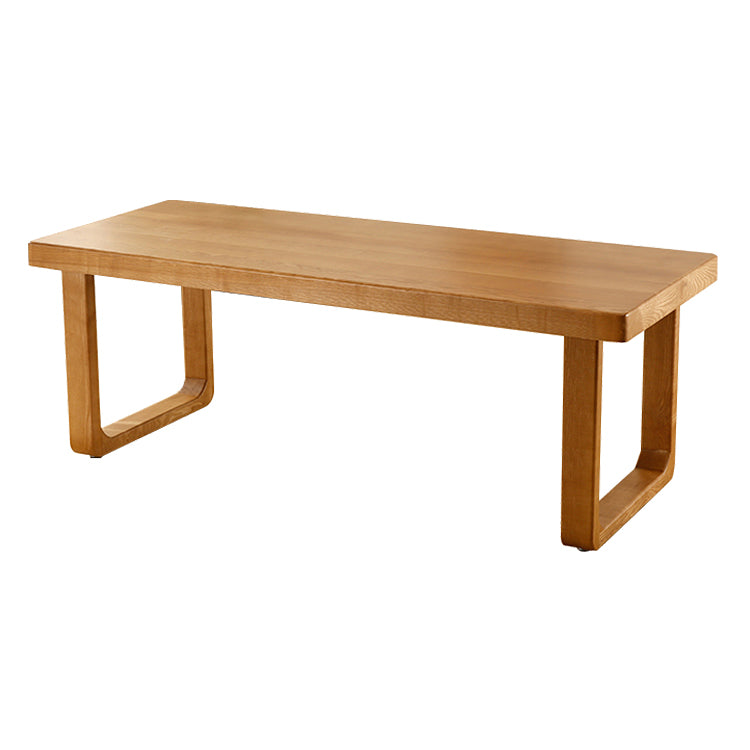 Rectangle Sled Base Dining Site Table Solid Wood Dining Room Collection for Indoor
