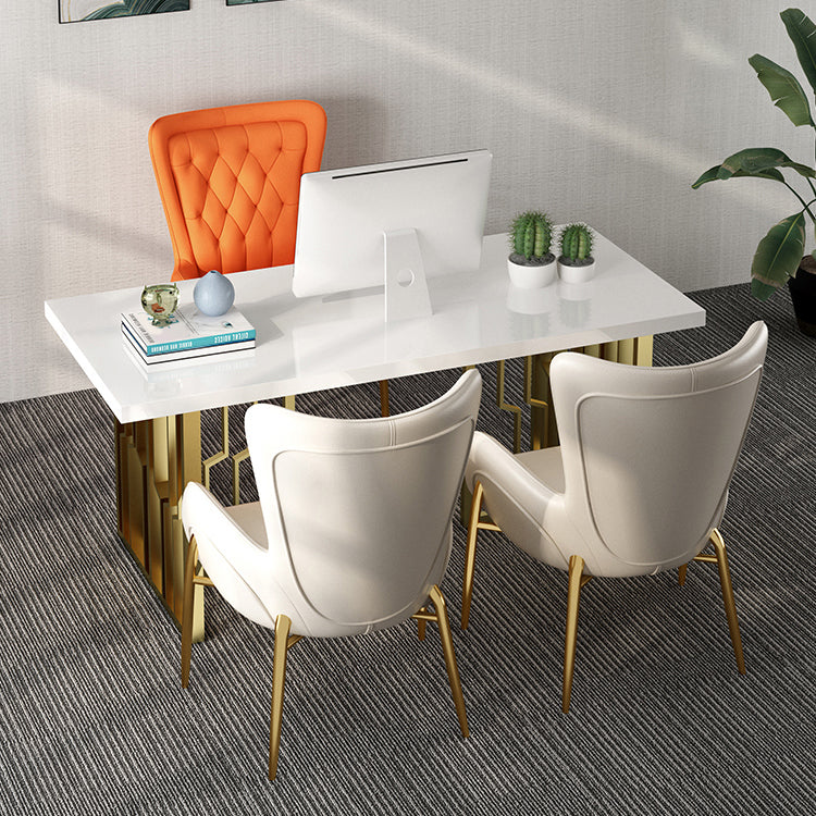 Metaal traditionele luxe rechthoek binnen tafel gesinterde stenen tafel voor keuken en eetkamer