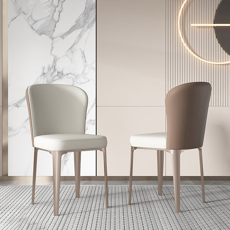 Chaises de salle à manger en métal contemporain chaise latéral sans arme pour usage à domicile