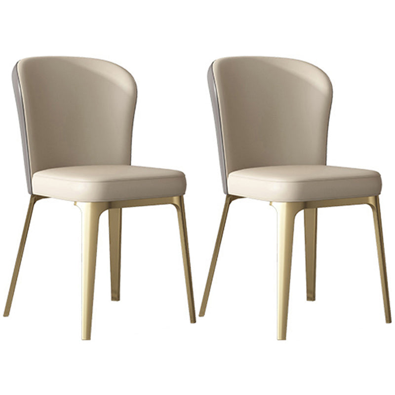 Chaises de salle à manger en métal contemporain chaise latéral sans arme pour usage à domicile