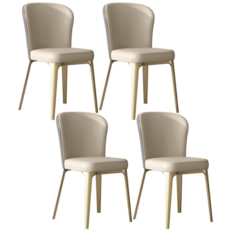 Chaises de salle à manger en métal contemporain chaise latéral sans arme pour usage à domicile