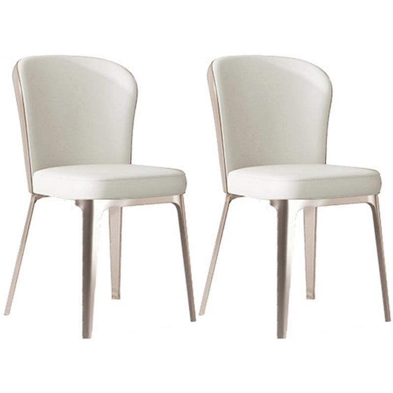 Chaises de salle à manger en métal contemporain chaise latéral sans arme pour usage à domicile