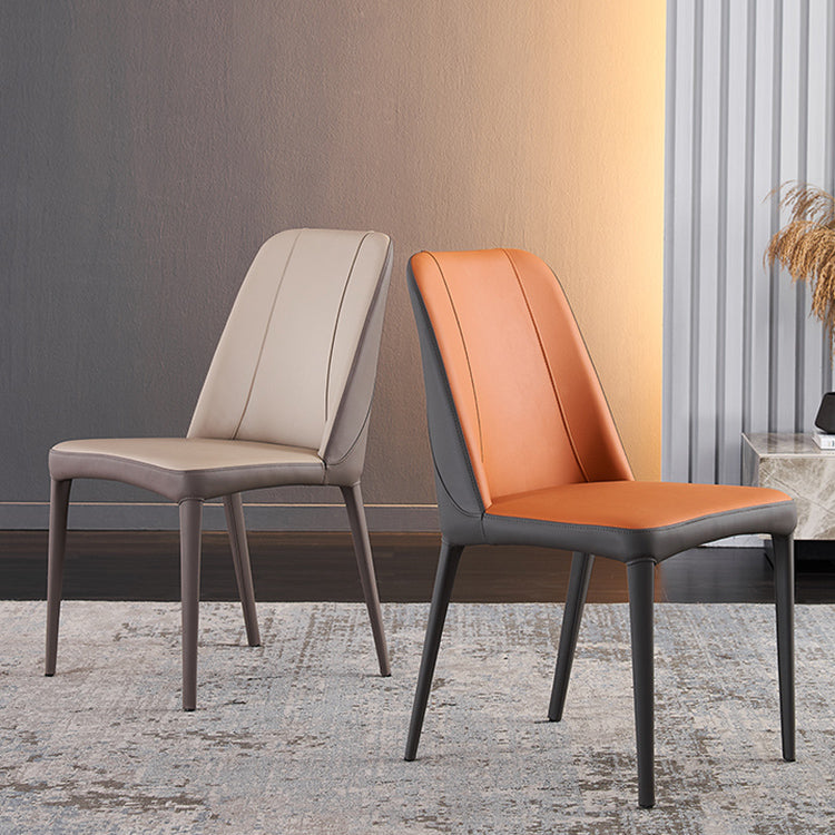 Contemporary Metal Dining Room Chairs Armless Parsons Chair for Home Use