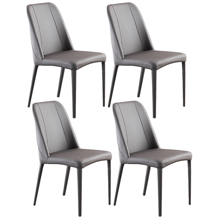 Contemporary Metal Dining Room Chairs Armless Parsons Chair for Home Use