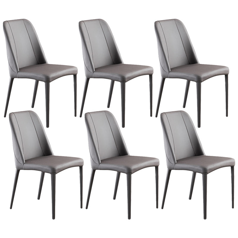 Contemporary Metal Dining Room Chairs Armless Parsons Chair for Home Use
