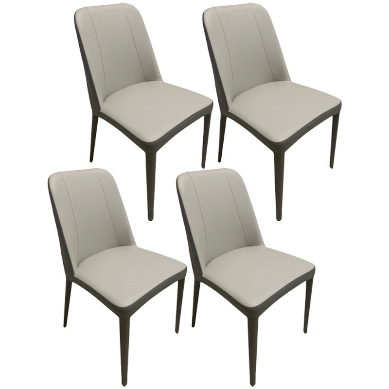 Contemporary Metal Dining Room Chairs Armless Parsons Chair for Home Use