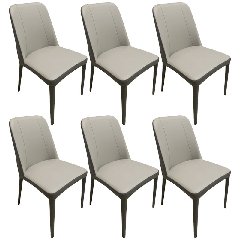 Contemporary Metal Dining Room Chairs Armless Parsons Chair for Home Use