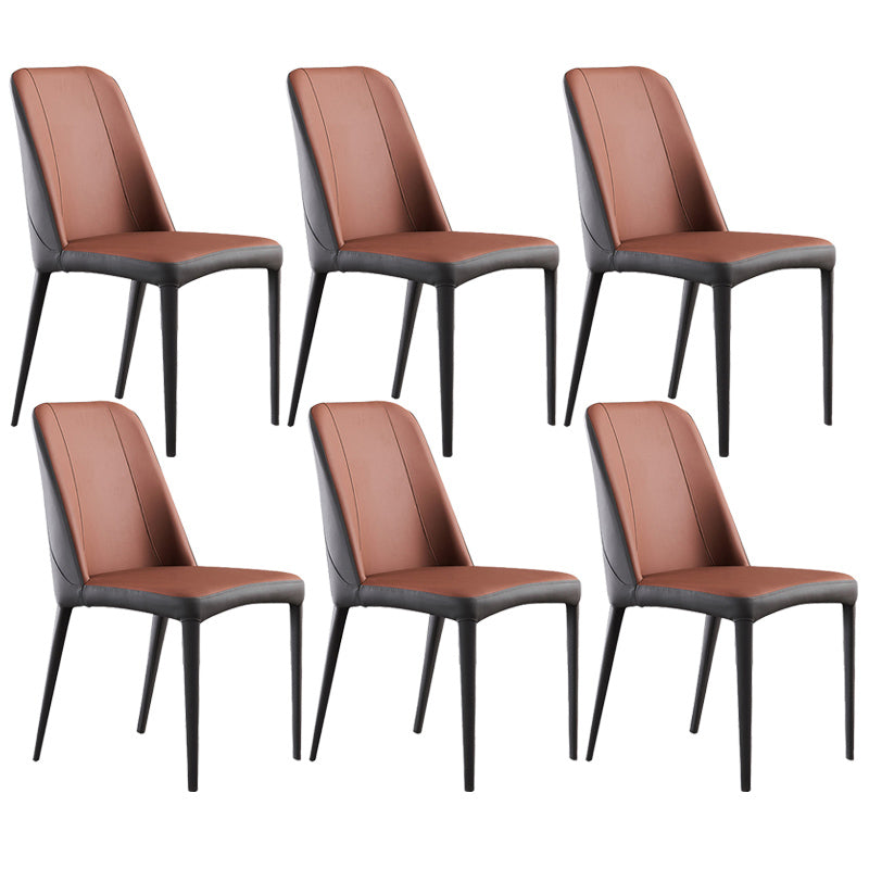 Chaises de salle à manger en métal contemporain Parsons Chaise sans arme pour usage à domicile