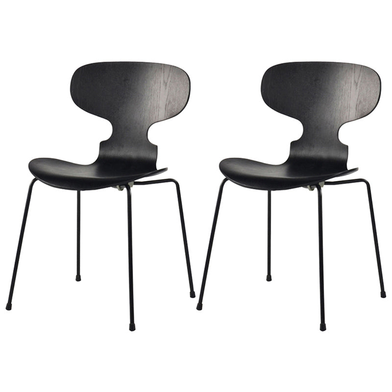 Chaises de salle à manger avec pieds en métal de Style industriel, chaises sans bras à dossier solide pour la maison