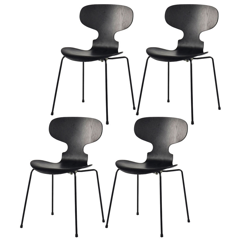 Chaises de salle à manger avec pieds en métal de Style industriel, chaises sans bras à dossier solide pour la maison