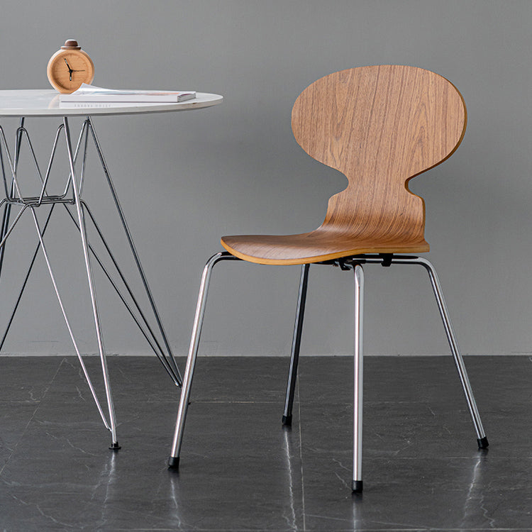 Chaises de salle à manger avec pieds en métal de Style industriel, chaises sans bras à dossier solide pour la maison