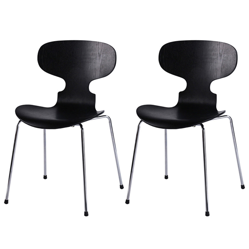 Chaises de salle à manger avec pieds en métal de Style industriel, chaises sans bras à dossier solide pour la maison