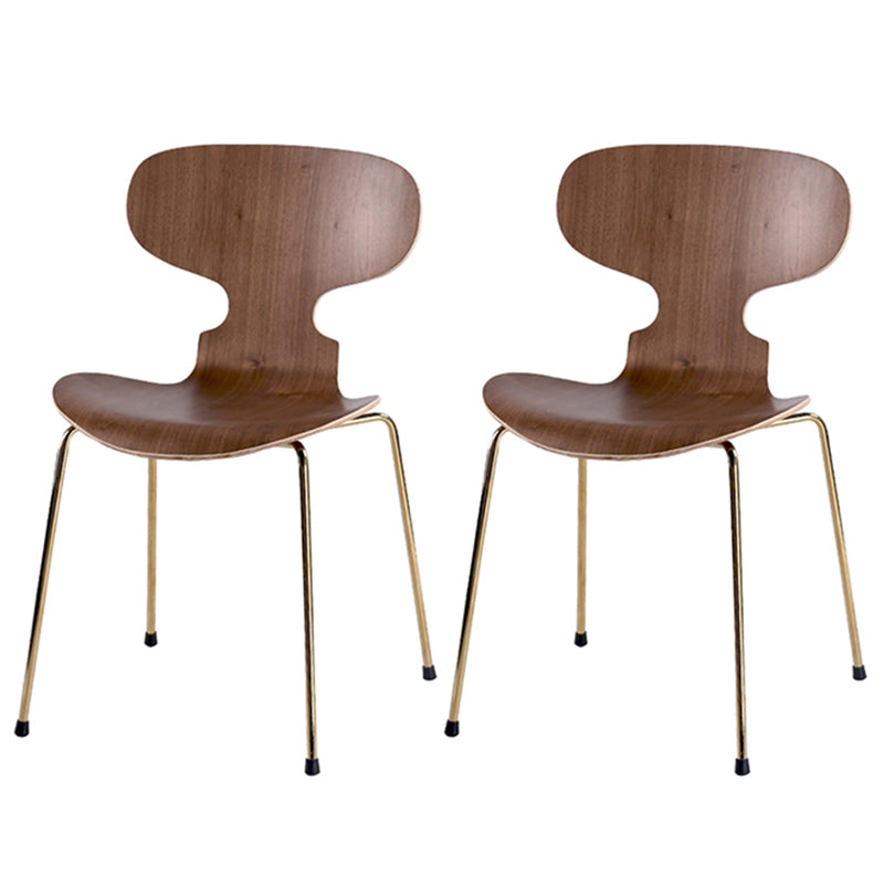 Chaises de salle à manger avec pieds en métal de Style industriel, chaises sans bras à dossier solide pour la maison