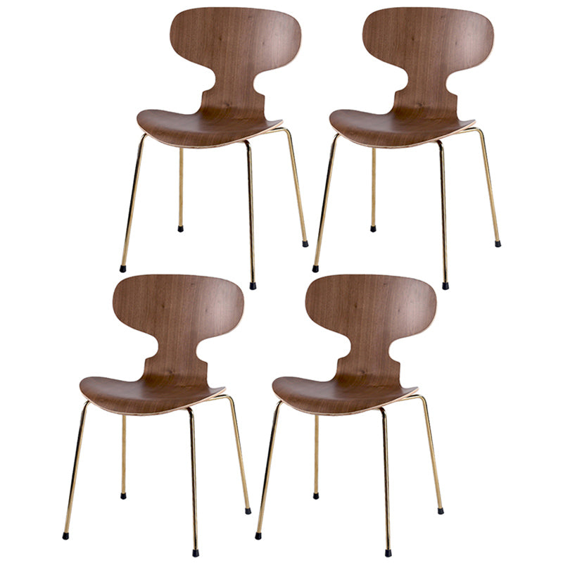 Chaises de salle à manger avec pieds en métal de Style industriel, chaises sans bras à dossier solide pour la maison