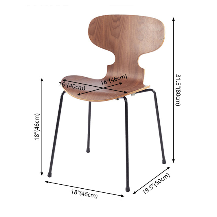 Chaises de salle à manger avec pieds en métal de Style industriel, chaises sans bras à dossier solide pour la maison