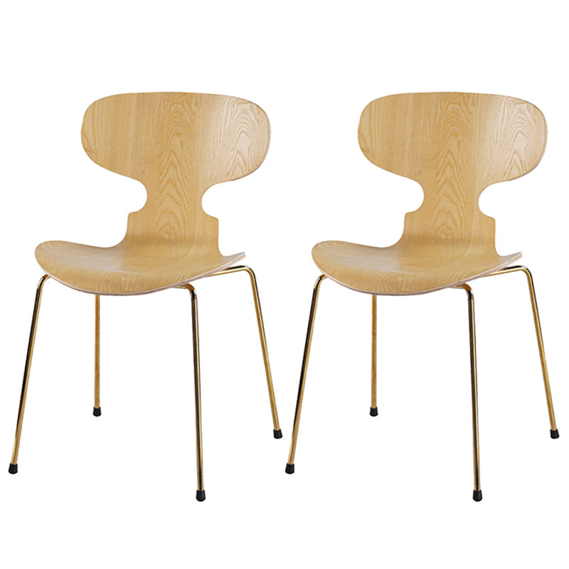 Chaises de salle à manger avec pieds en métal de Style industriel, chaises sans bras à dossier solide pour la maison