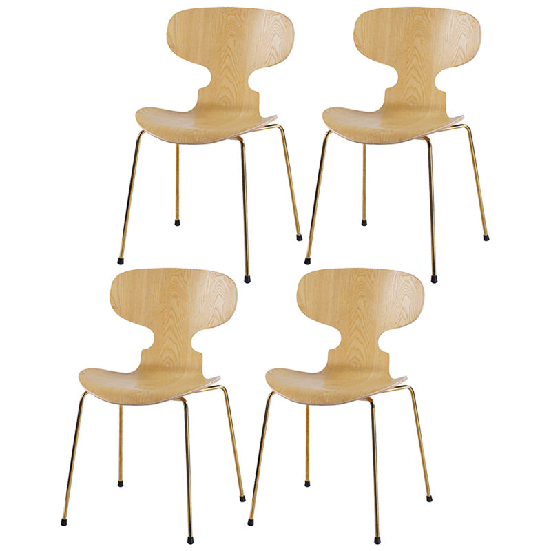 Chaises de salle à manger avec pieds en métal de Style industriel, chaises sans bras à dossier solide pour la maison