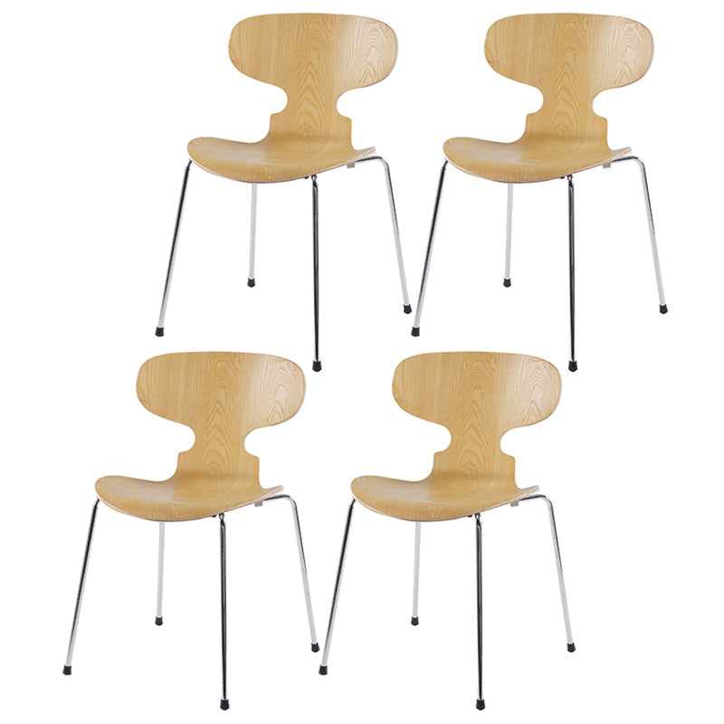 Chaises de salle à manger avec pieds en métal de Style industriel, chaises sans bras à dossier solide pour la maison